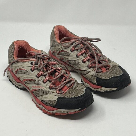 Merrell NTR Seismic women's trail running hiking shoes 7.5 pink grey - Picture 1 of 9